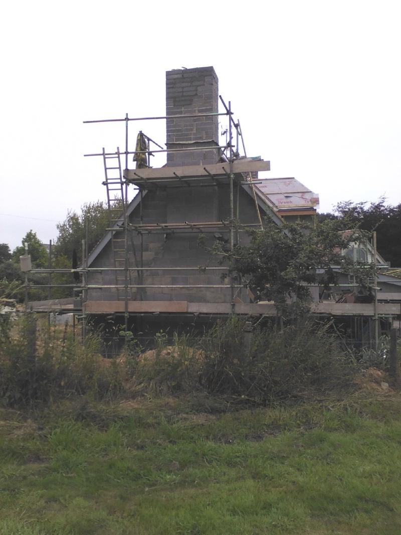 A blockwork chimney
