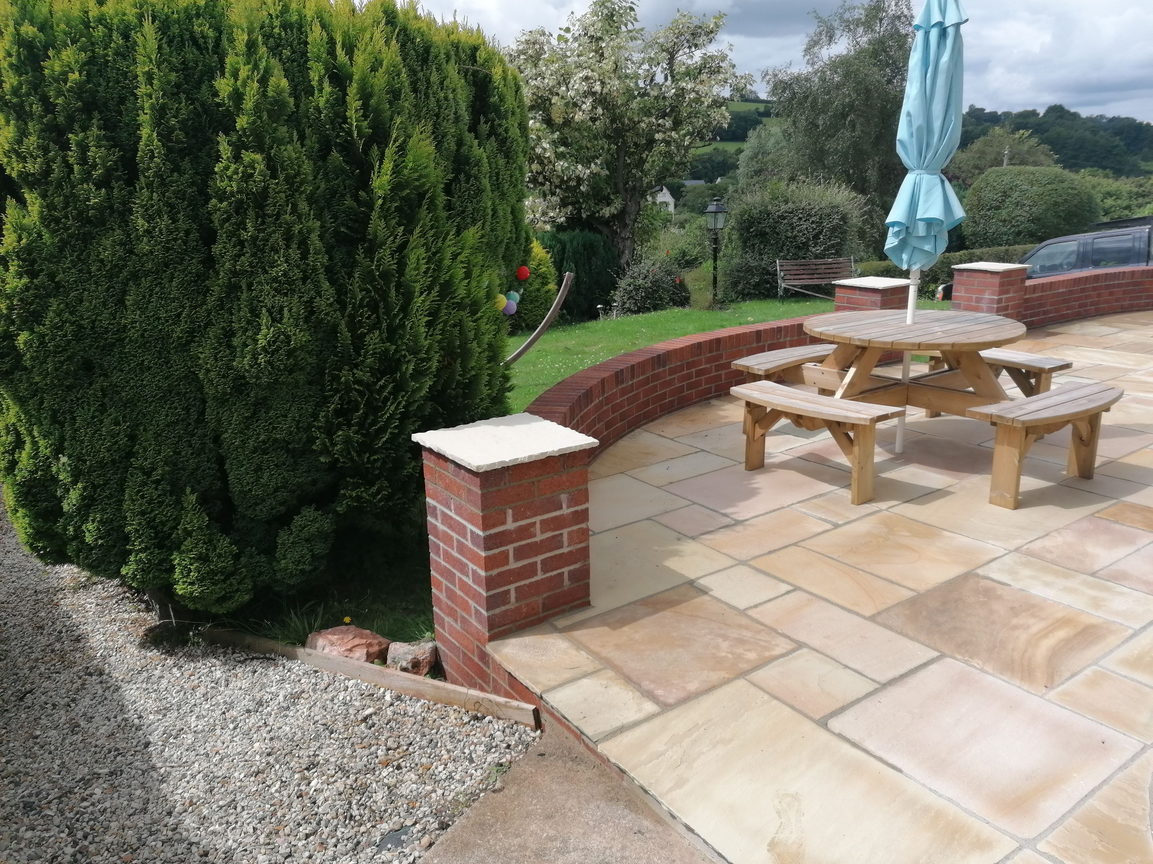 Completed brickwork cappings