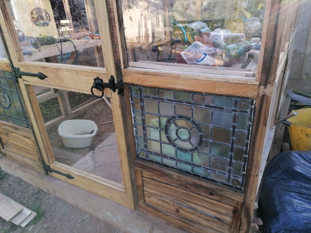 Stained Glass Windows In A Greenhouse
