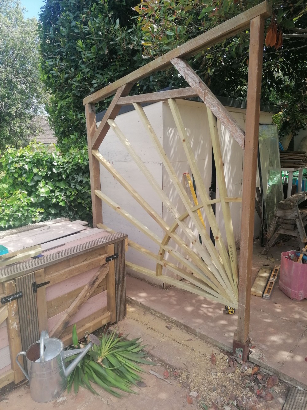 The finished greenhouse interior
