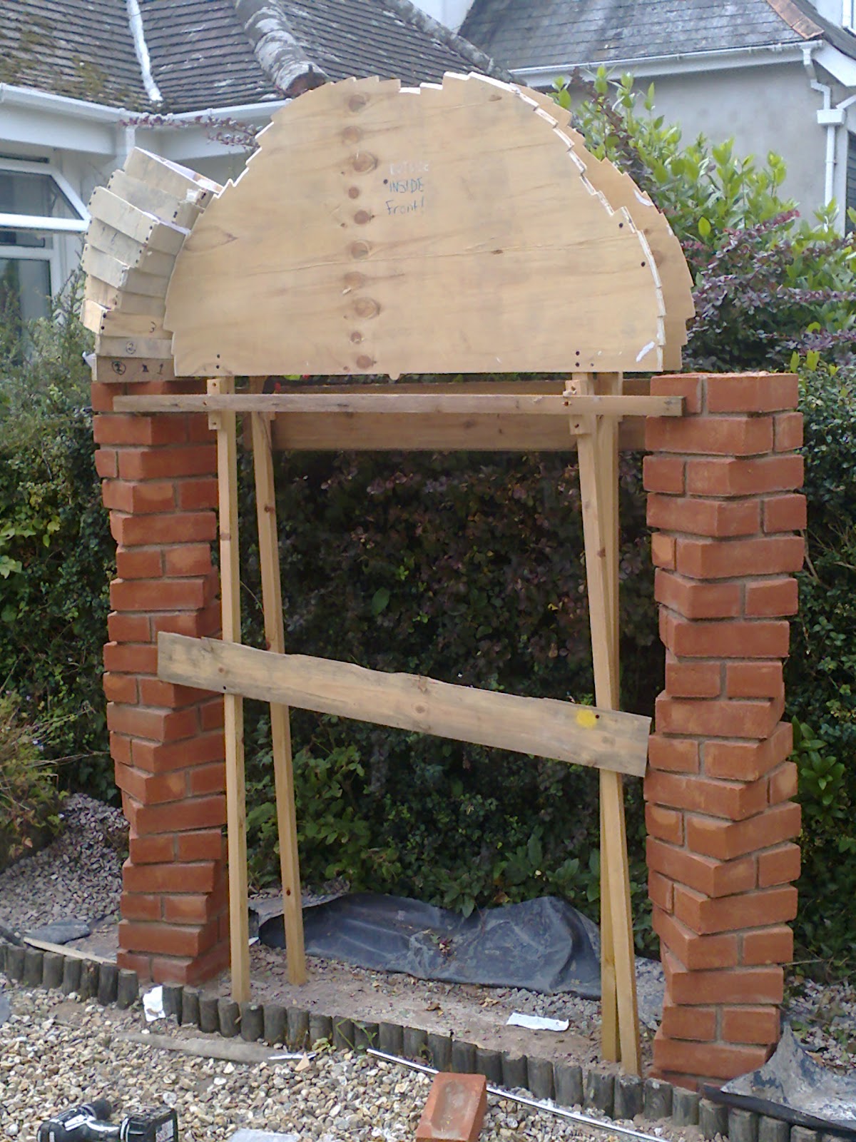 The completed former ready for the build