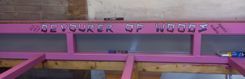 Monitor arm bracket in down position